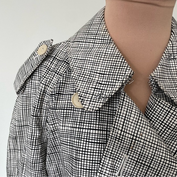 Burberry London Plaid Grid Signature Print Cotton Double Breasted Trench Coat 14 - Picture 6 of 12